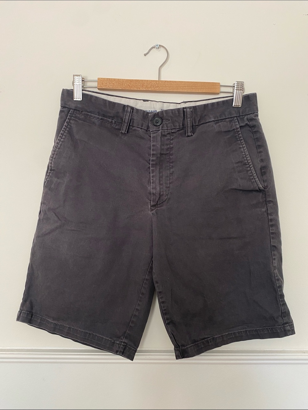 Old Navy Men's Flat Front Cotton Shorts - Charcoal Gray